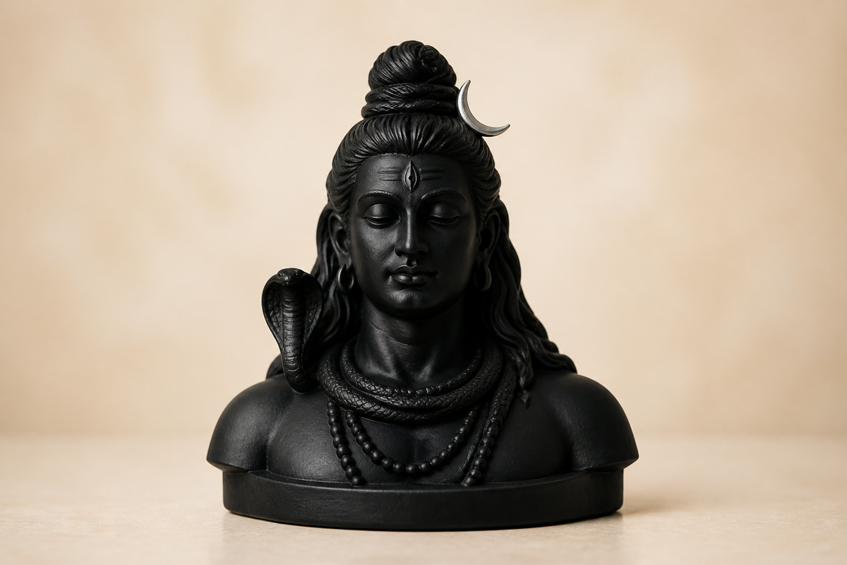Shiva lingam in a quiet shrine