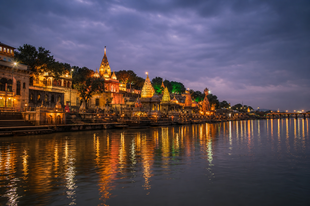 Sacred ghats and temples